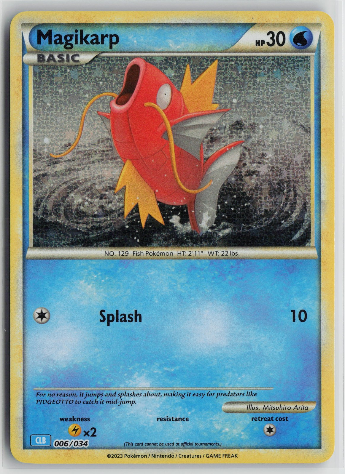 Pokemon Magikarp 006/034 Trading Card Game Classic NM card Holo