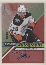 2020-21 Upper Deck Synergy Rookie Auto Red 30/65 Jani Hakanpaa #AR-JH Auto ez4