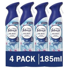 Febreze Air Mist Spring Awakening Aerosol Spray Fresh Scent Lenor Pack 4 x 185ml