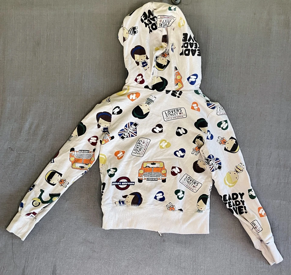 Sudadera con Capucha Harajuku Lovers Gwen Stefani Jóvenes Niñas Pequeña De Colección Cremallera Completa Foto 2 de 4