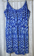 Guess Women Dress Blue Drawstring Waist Dress Casual Logo Summer CoverUp | Med