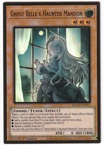 Ghost Belle & Haunted Mansion (Alt Art) MAGO-EN012 1st Edition Gold Rare