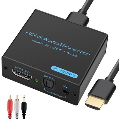 HDMI Audio Extractor 4k HDMI Optisch Splitter Adapter Konverter 3.5 mm Stereo