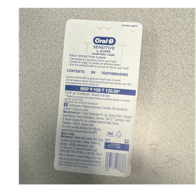 Oral-B Sensitive & Gums Everyday Care Extra Soft Toothbrushes 5-Pack