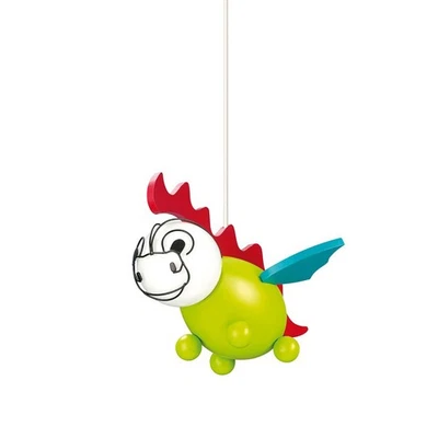 Kinderzimmerleuchte Drache Holz Pendelleuchte Bunt 1x E27 14W - Bild 1 von 2