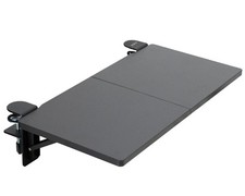 VIVO Black Clamp-on 24" x 12" Desk Extension, Accessory Platform, Keyboard Tray