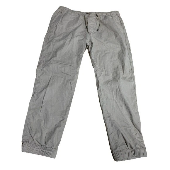 Gap Mens Casual Joggers Pants XL Beige Elastic Waist Cotton Blend Stretch