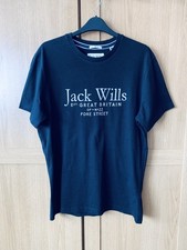 men’s top size Medium 40” black JACK WILLS  logo Cotton  T-shirt top
