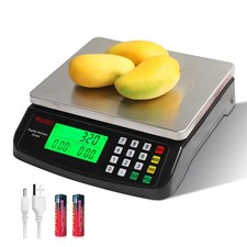 Large Digital Kitchen Scale Black 30kg/66lb Commercial 30KG, BLACK 30KG