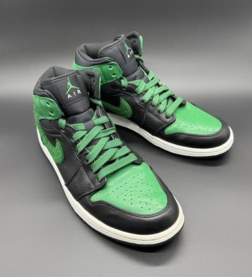 Nike Jordan 1 Retro Phat Premier Black Green And White Size 10.5 with box