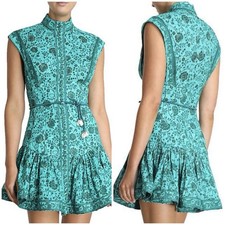 ZIMMERMANN Lulu Panelled Flip Mini Dress Size 1 AUS 10 US 6-Includes 2 Belts!