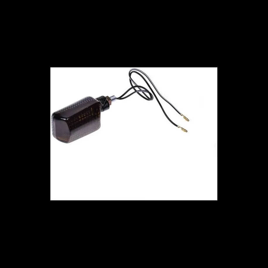 Indicateur de direction mini carbone foncé court clignotant universel moto scooter