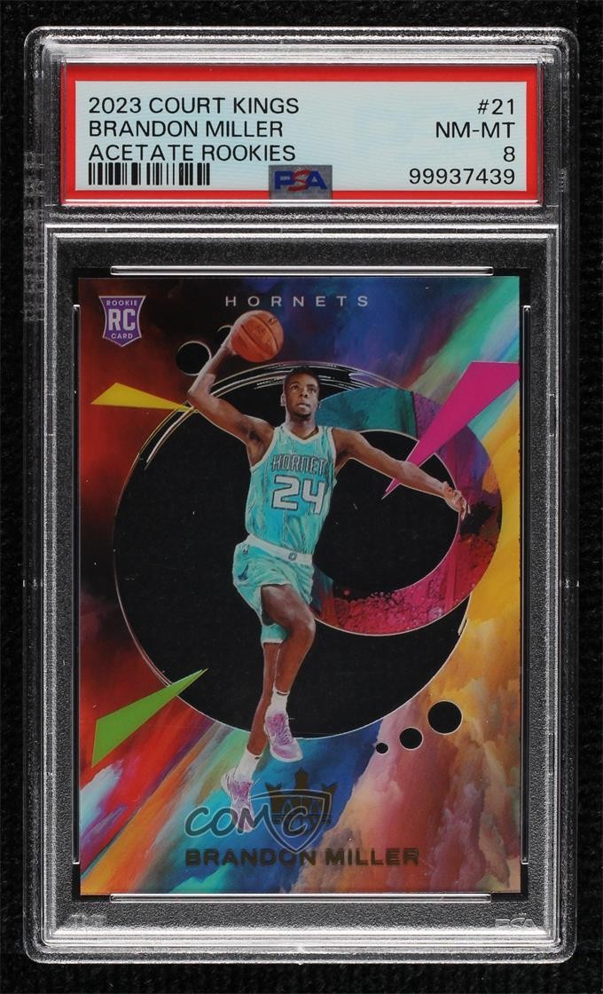 2023-24 Panini Court Kings Acetate Rookies Brandon Miller #21 PSA 8 RC 1l8x