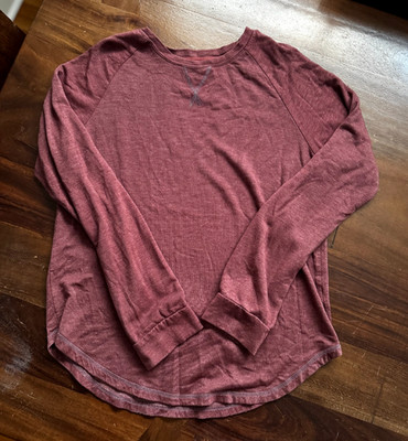 Thread & Supply Women's Long Sleeve Crew Neck Top - Size Large - Maroon