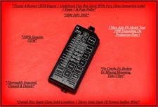 00–02 Toyota 4Runner OEM Underhood Fuse Box Cover w/ Fuses & Puller – Clean