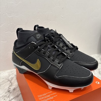 Size 10 Nike Alpha Menace Dunk 'Black Off Noir Gold' HV6923-001