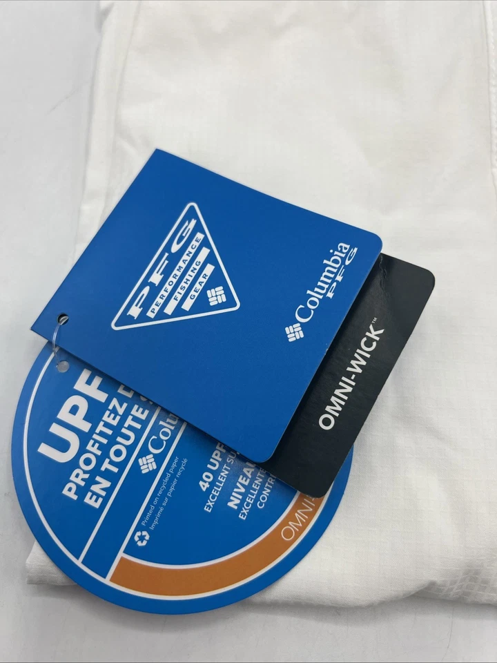 Columbia Tamiami женщин размер 1 X белый без рукавов Snap Up платье рубашка новый - Изображение 2 из 4