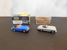 Aurora Ho Slot Car Vibrators Mercedes Benz 300 SL & Jaguar XK  With Original Box