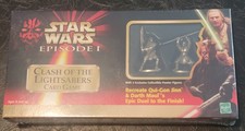 STAR WARS CLASH OF THE LIGHTSABERS CARD GAME WITH 2 PEWTER FIGURES TCG