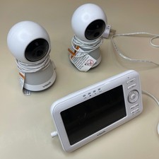 VTech VM5255-2 Video Baby Monitor 2 Pan Tilt Cameras 5in Color Screen White