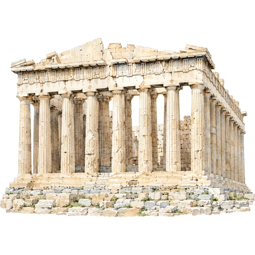 Parthenon Landmark World Wonder Self Adhesive Vinyl Sticker