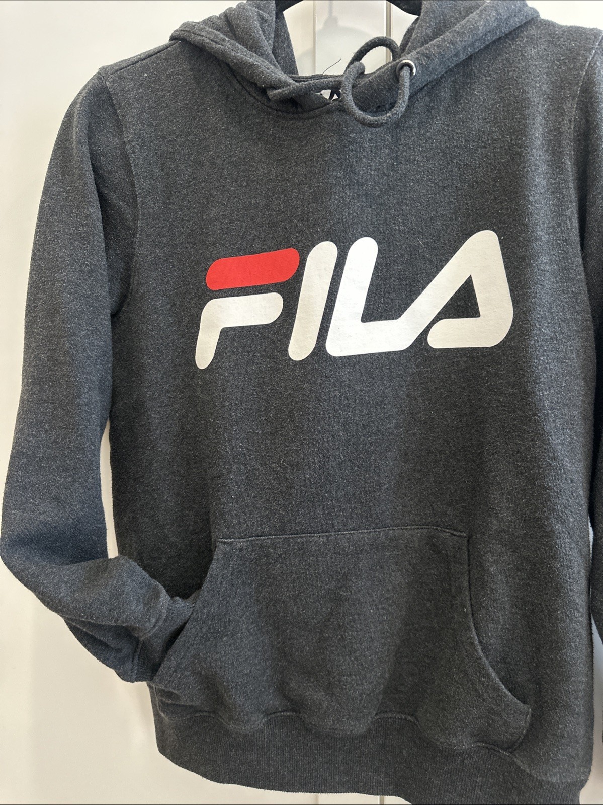 Felpa con cappuccio donna Fila logo grigio antracite