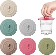 6 Pcs Silicone Cup Covers 6 Color Reusable Mug Cover Airtight Seal Silicone Lids