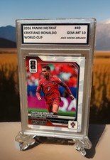 CRISTIANO RONALDO 2026 Panini Insant FIFA World Cup GRADED GEM-MT 10 #49. Coa!