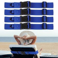 4 Pack Towel Bands for Beach Chairs Cruise, 2×15.7 Inch Beach Towel Clips Ela...
