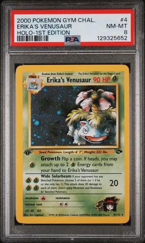 Erika's Venusaur (1st Edition) graded PSA 8 for sale on eBay