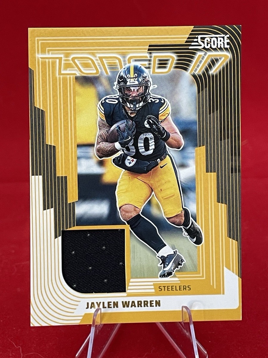 2025 Panini Score Zoned In Jaylen Warren Patch #ZON-JWN Pittsburgh