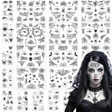 TATUWST Halloween Spider Face Temporary Tattoos -22