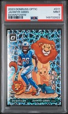 2023 PANINI DONRUSS OPTIC DOWNTOWN! #D11 JAHMYR GIBBS PSA 9