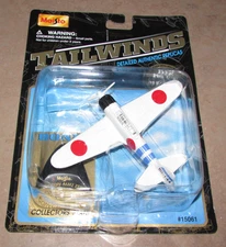 White Japanese Mitsubishi A6M2 Zero Diecast Military Airplane Maisto Tailwinds 2