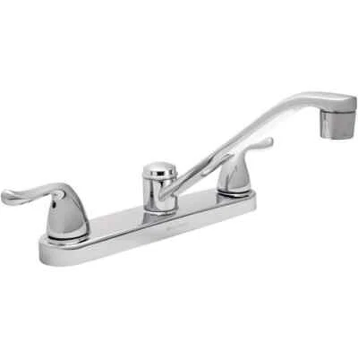 Glacier Bay Constructor 2-Handle Standard Kitchen Faucet in Chrome HD67099-0B01