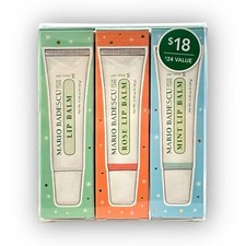 Holiday Gift Set New Mario Badescu Lip Balm Trio Skin Care 3 Piece Treatment