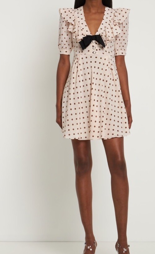 alessandra rich polka dot mini dress Alessandra Rich POLKA DOT MINI DRESS - FABX4297 F4686 1659