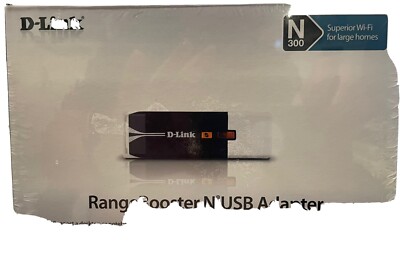  D-LINK N300 SUPERIOR WI-FI FOR LARGE HOMES RANGE BOOSTER N USB ADAPTER  SEALED