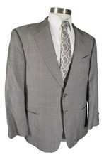 Armani Collezioni Mens Grey Glen Check 2 Btn Wool Sport Coat 44S Italy