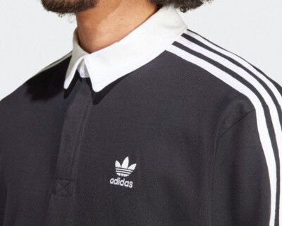 Adidas Adicolor Rugby Polo Shirt - Black / IZ4806 / T-Shirts