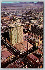 Postcard 1950's Las Vegas Aerial View of Downtown Gambling Palace A11