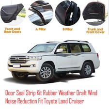Door Seal Strip Rubber Weather Wind Noise Reduction For Toyota Land Cruiser