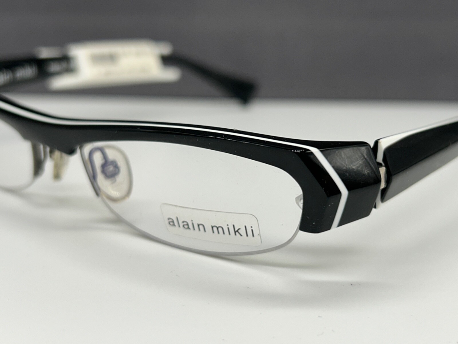 Alain Mikli Eyeglasses Frames Woman Black White Square Slim A0796 NP:336€