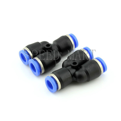 2 pcs Y Type PY8 Pneumatic Air 3 Way Quick Fittings Connector 8mm Tube Hose