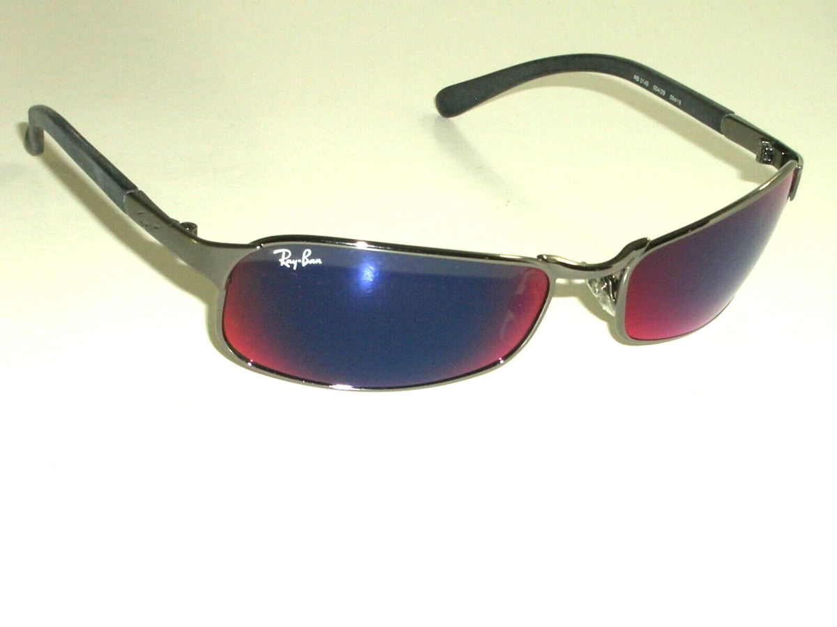 RAY BAN ITALY RB3149 004/6Q 59-18 MULTI COLOR LENS METAL WARPS
