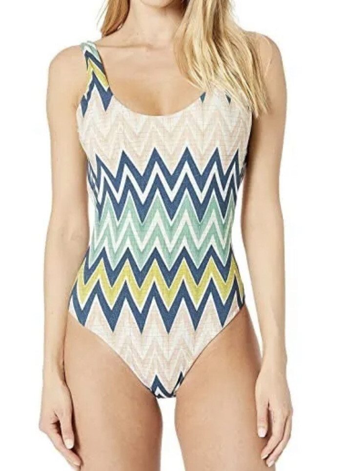 Missoni 水着 M MISSONI Mare striped metallic crochet-knit swimsuit | NET-A-PORTER