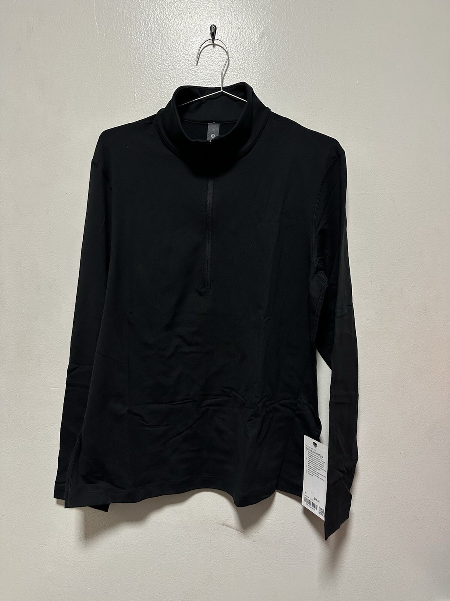 Lululemon Soft Jersey Half Zip Shirt Pullover - Size M Black