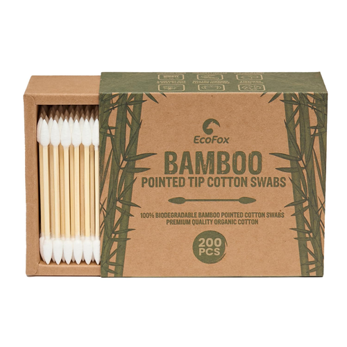 Bamboo Cotton Swabs 500 Count | Biodegradable & Organic Wooden Cotton Buds | Dou - Picture 9 of 12