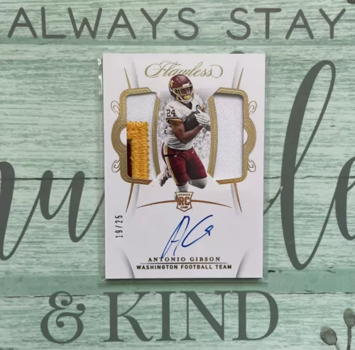 ANTONIO GIBSON 2020 Flawless Rookie Dual Patch 19/25 #RDPA-AG RPA ON-CARD AUTO