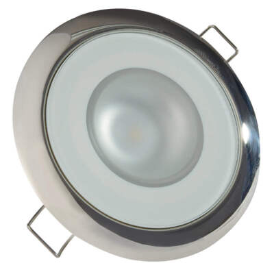 Lumitec Mirage - Flush Mount Down Light - Glass Finish/Polished SS - 4-Color Red